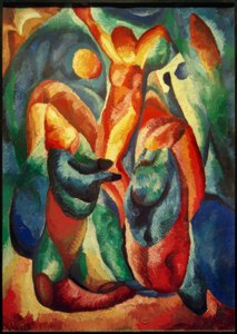 Uomini davanti al Crocifisso da Wilhelm Morgner